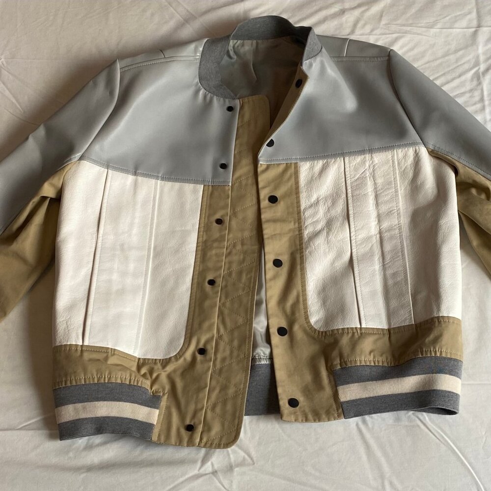 Tim Coppens men's med gray calf leather jacket, NWT
